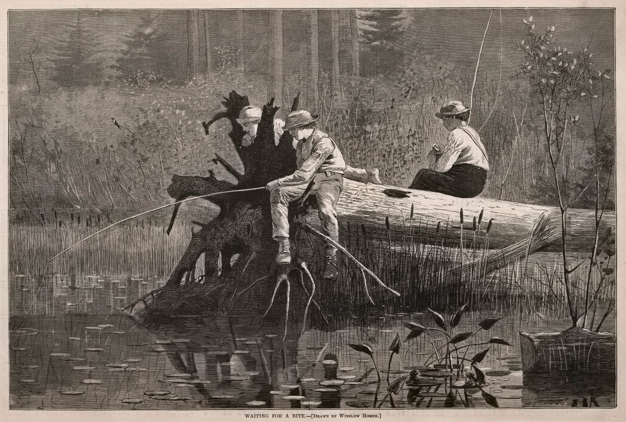 Venter på en bit, 1874. av Winslow Homer