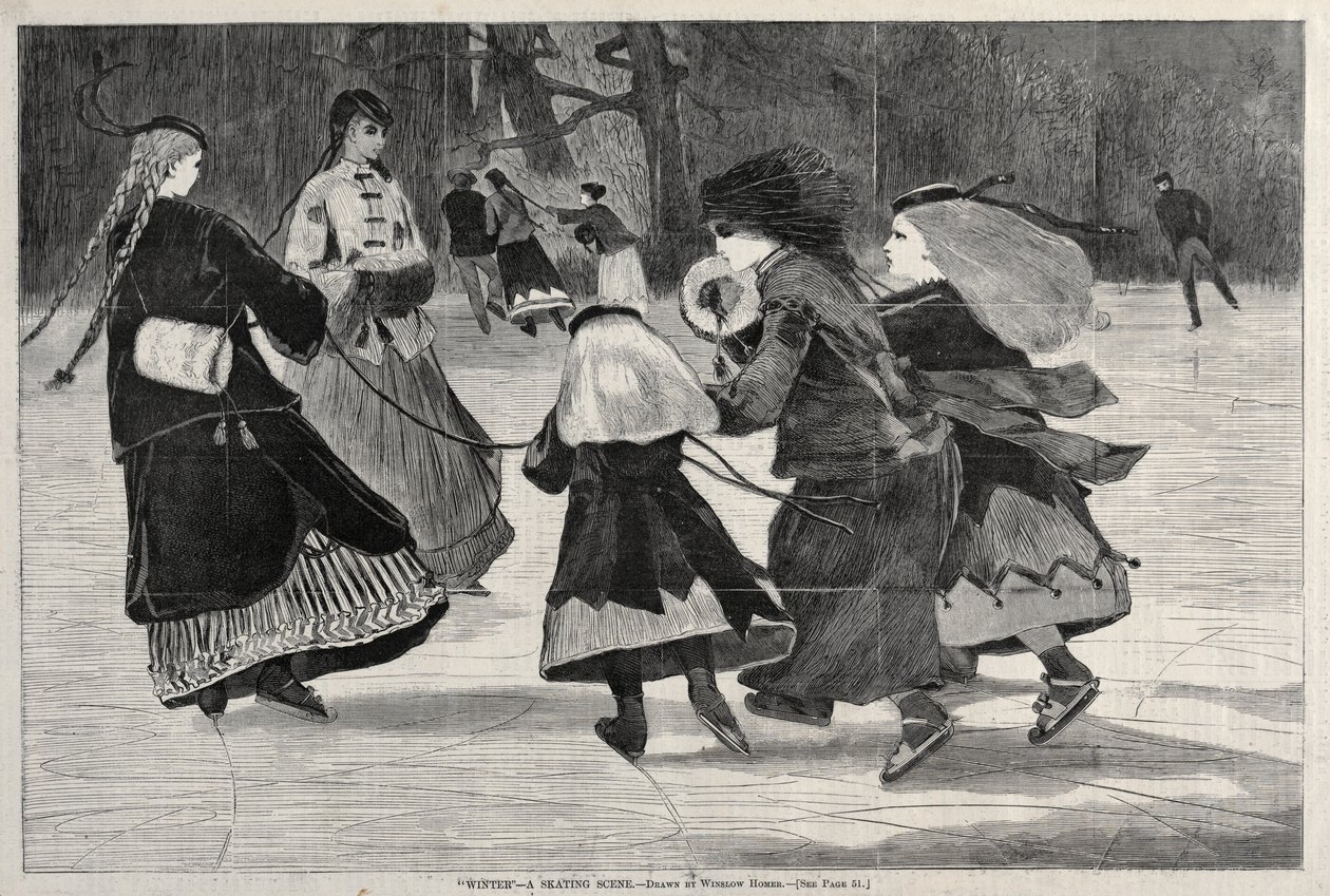 Vinter – en skøytescene, 1868. av Winslow Homer