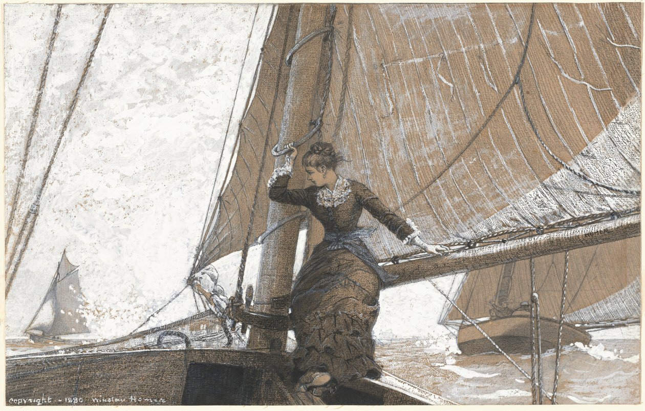 Yachting jente, 1880. av Winslow Homer