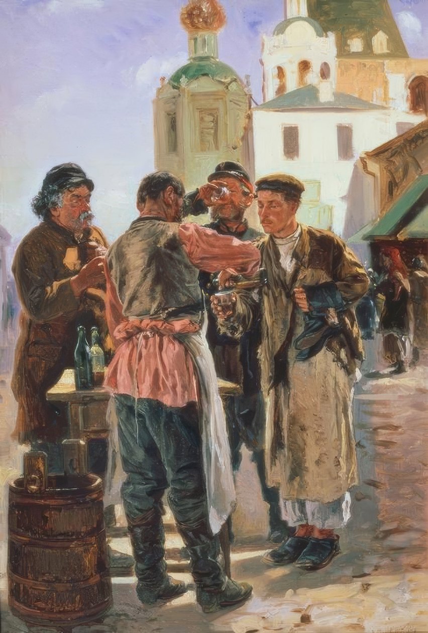 Kvass selger av Wladimir Jegorowitsch Makowski