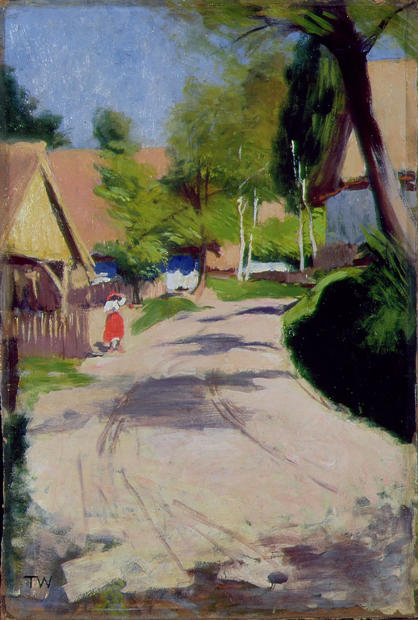 Vei gjennom en landsby, 1910 av Wlodzimierz Tetmajer