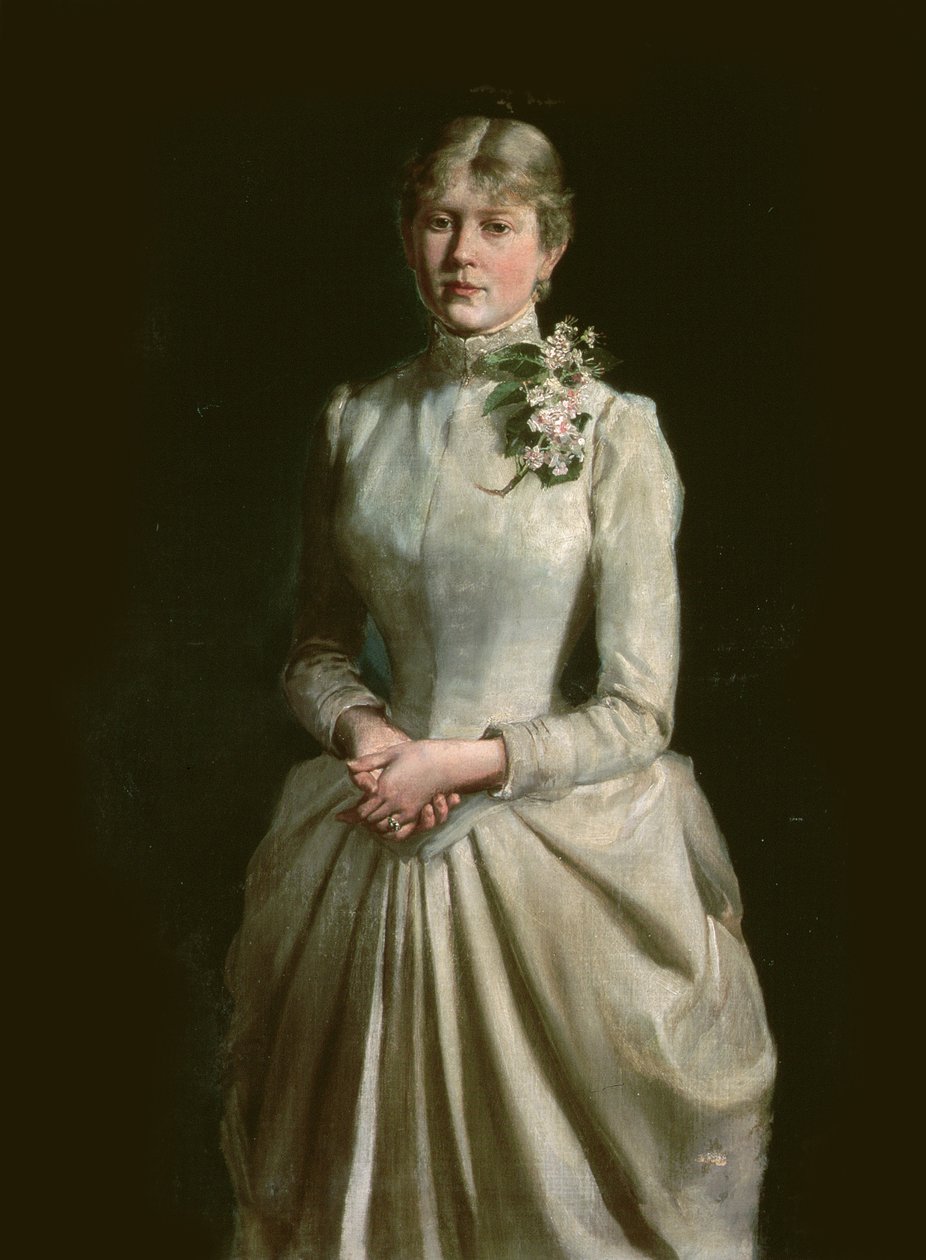 Portrett av kunstnerens kone, Mary, 1884 av Wojciech Kossak