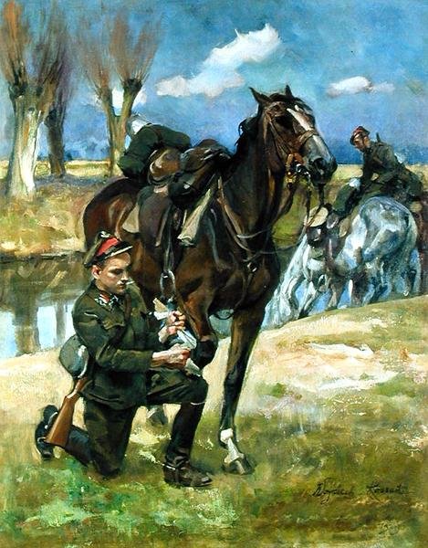 En venns hjelp av Wojciech Kossak