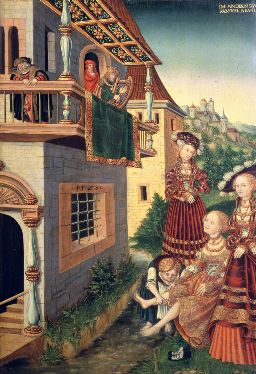 David og Batseba, 1528 (panel) av Wolfgang Krodel