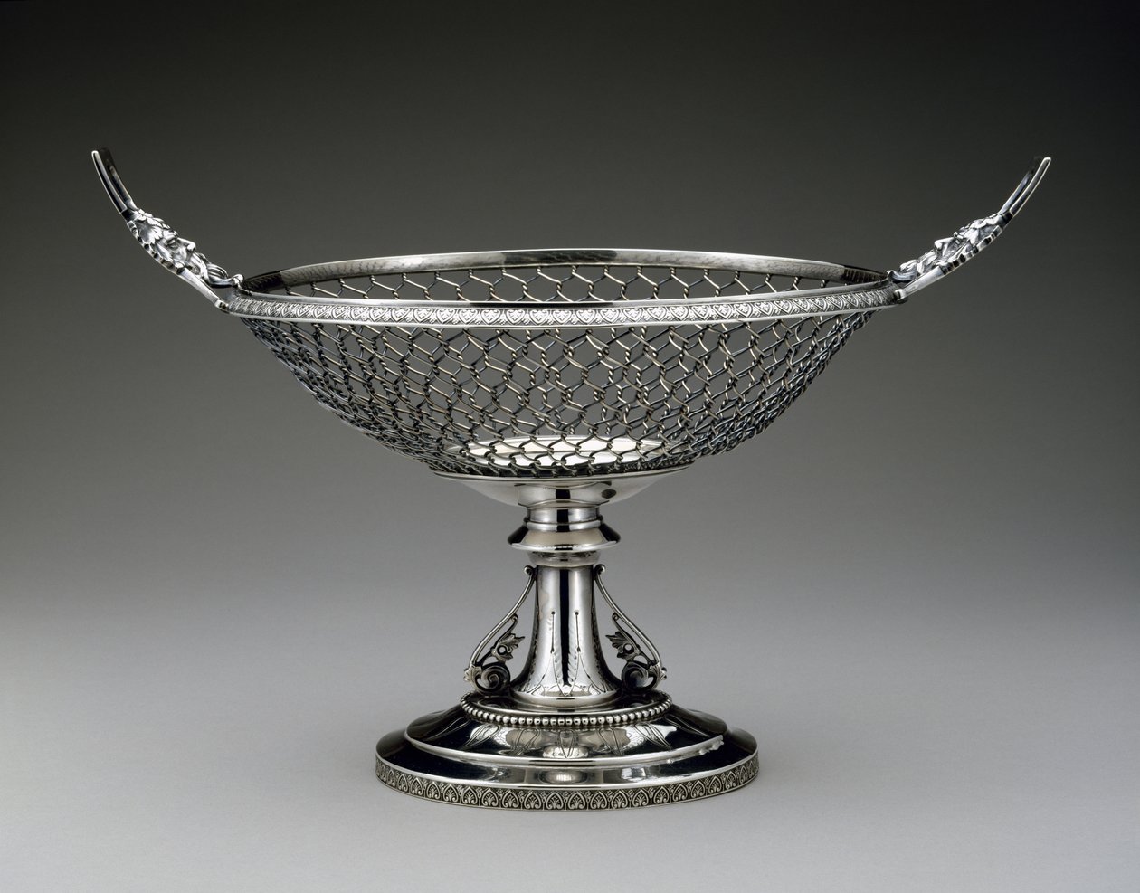 Fruktstativ, ca. 1860–1875 (sølv) av Wood and Hughes