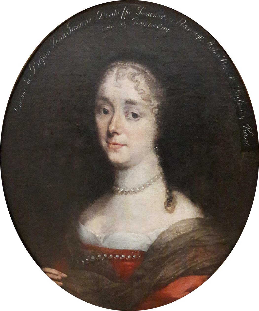 Portrett av Katarzyna Franciszka Denhoffowa née von Bessen (1635-1695). av Workshop of Daniel Schultz