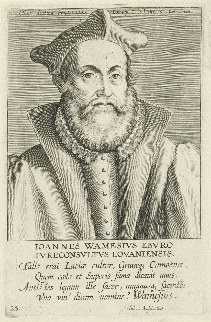 Portrett av Johannes Wamesius av Workshop of Philip Galle