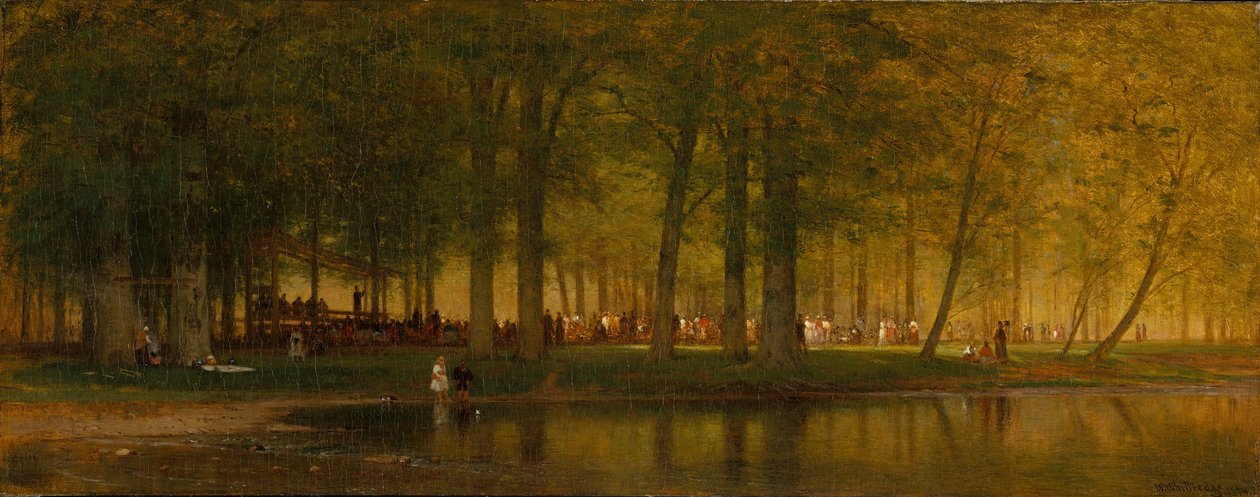 Leirmøtet, 1874. av Worthington Whittredge