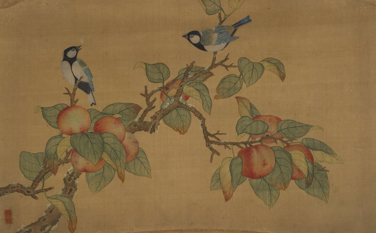 Fugler og frukt av Wu Zhang