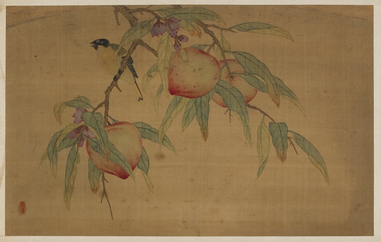 Fugl, frukt og blomster, Qing-dynastiet, 1741. av Wu Zhang