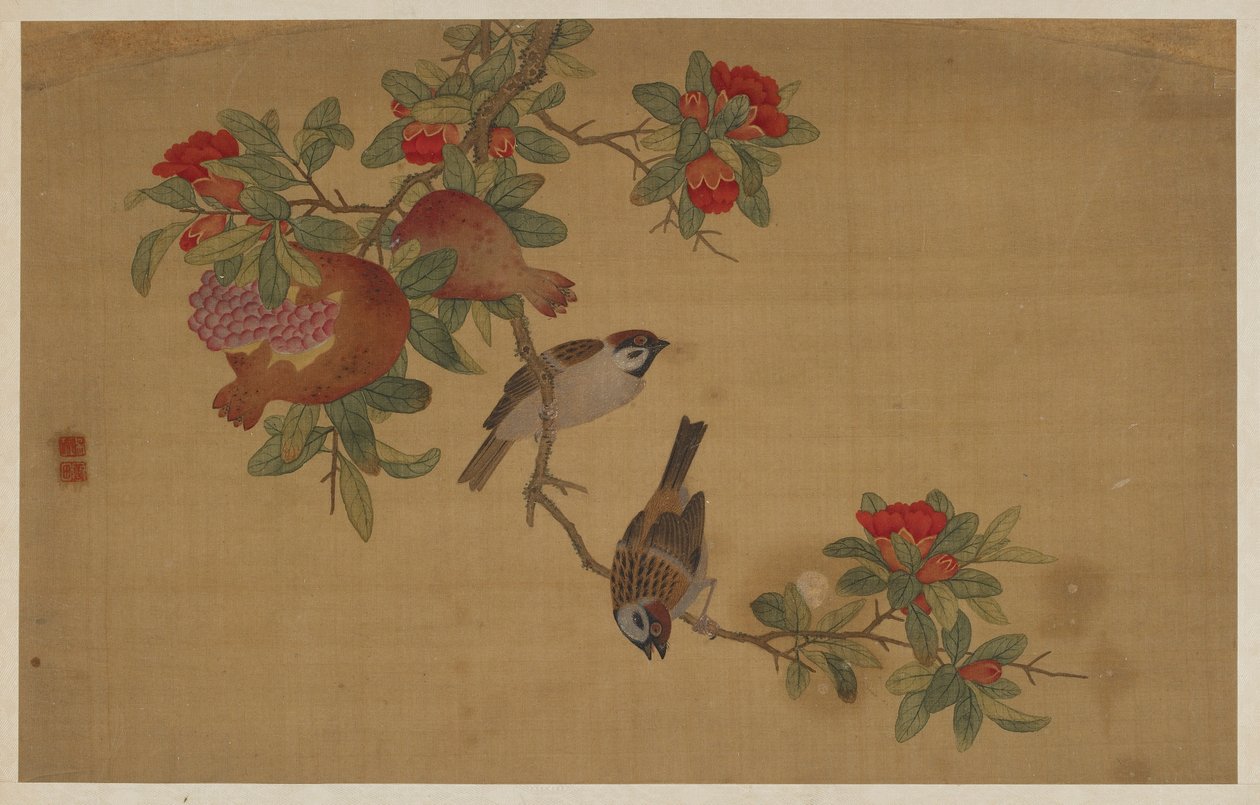 Fugler, frukt og blomster av Wu Zhang