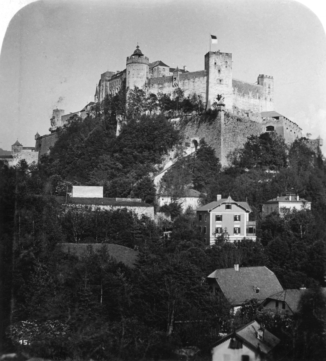 Hohensalzburg festning, Salzburg, Østerrike, ca 1900-tallet. av Wurthle and Sons