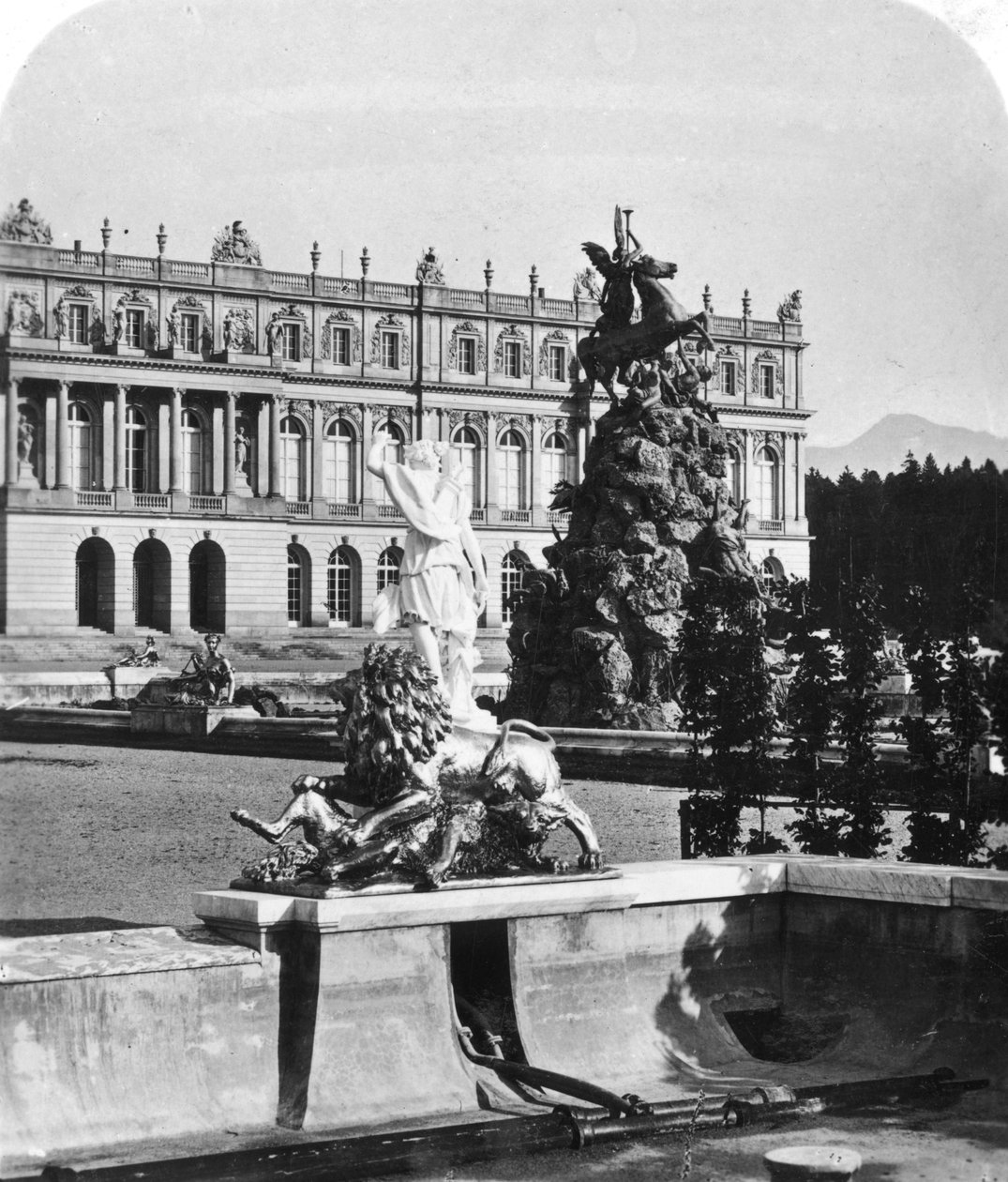 Herrenchiemsee-palasset, Bayern, Tyskland, ca 1900-tallet. av Wurthle and Sons