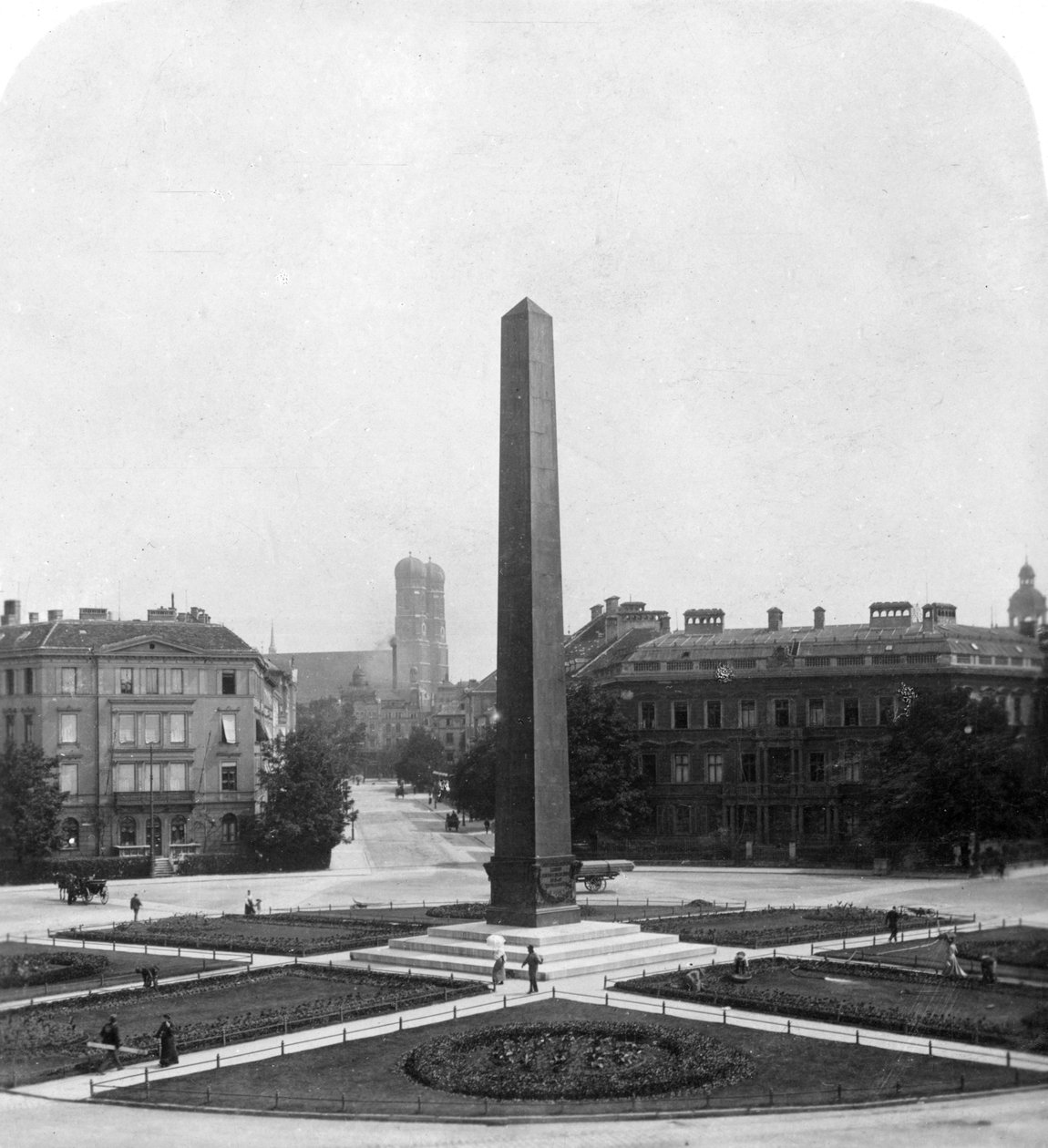Karolinenplatz, München, Tyskland, ca 1900-tallet. av Wurthle and Sons