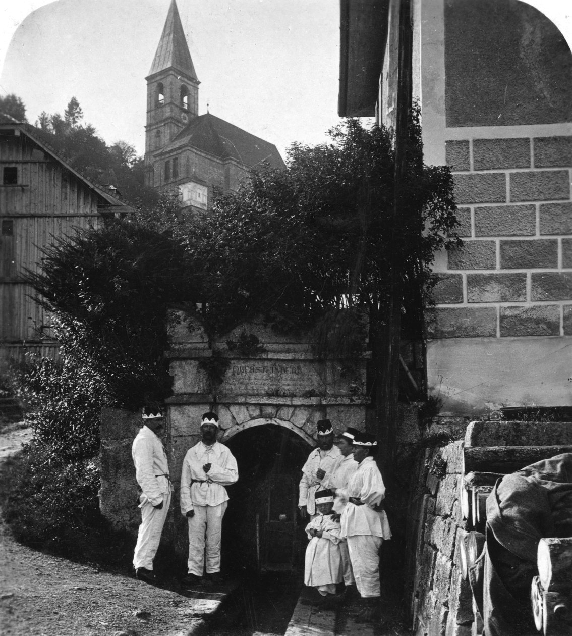 Gruveinngang, Salzburg, Østerrike, ca. 1900-tallet. av Wurthle and Sons
