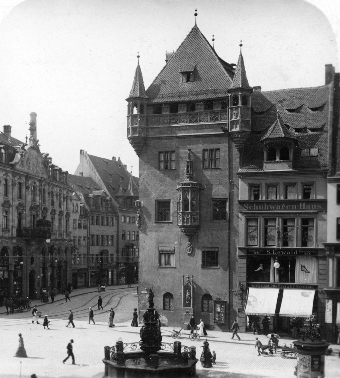 Nassauer Haus, Nürnberg, Bayern, Tyskland, c1900 av Wurthle and Sons