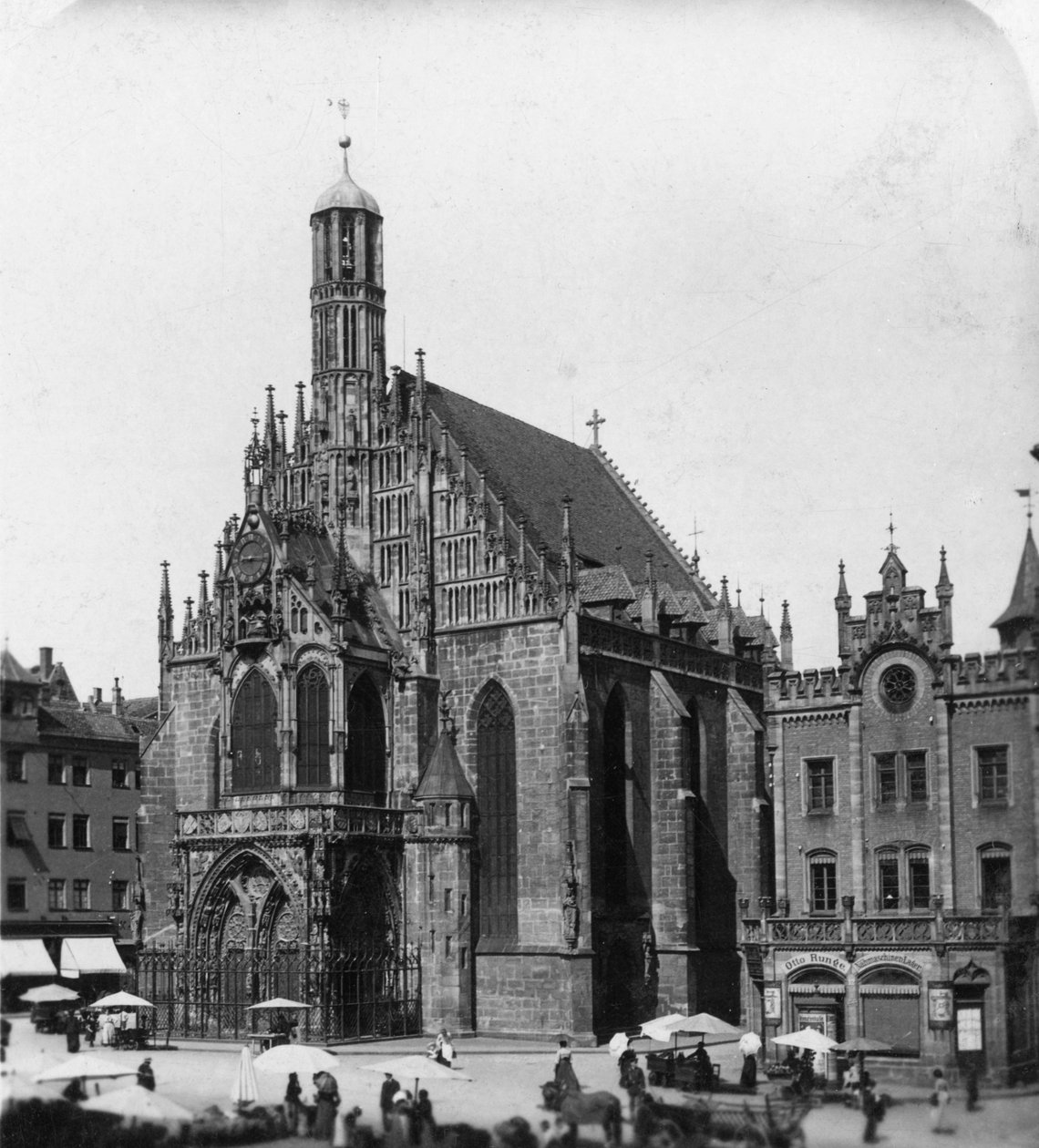 Frauenkirche, Nürnberg, Bayern, Tyskland, ca 1900. av Wurthle and Sons