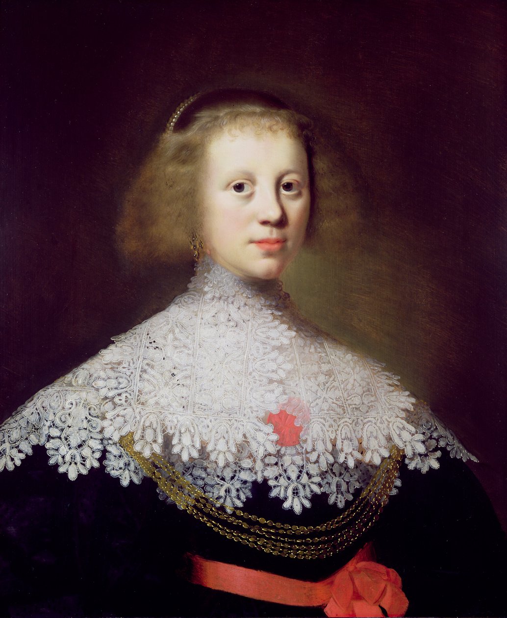 Portrett av en ung kvinne av Wybrand Simonsz. de Geest