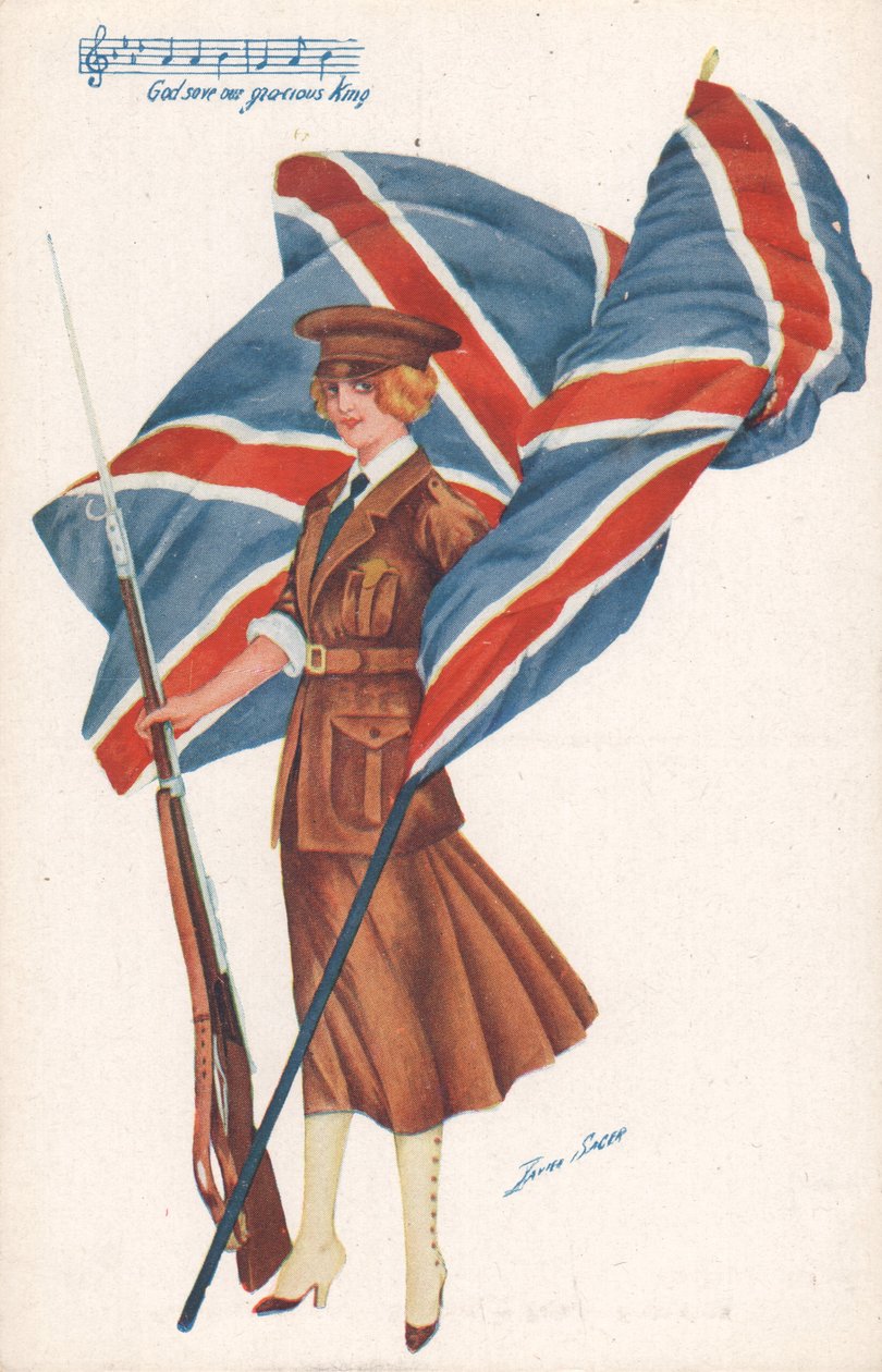 Fransk postkort - God Save Our Glorious King (National Anthems, av X. Sager) av Xavier Sager