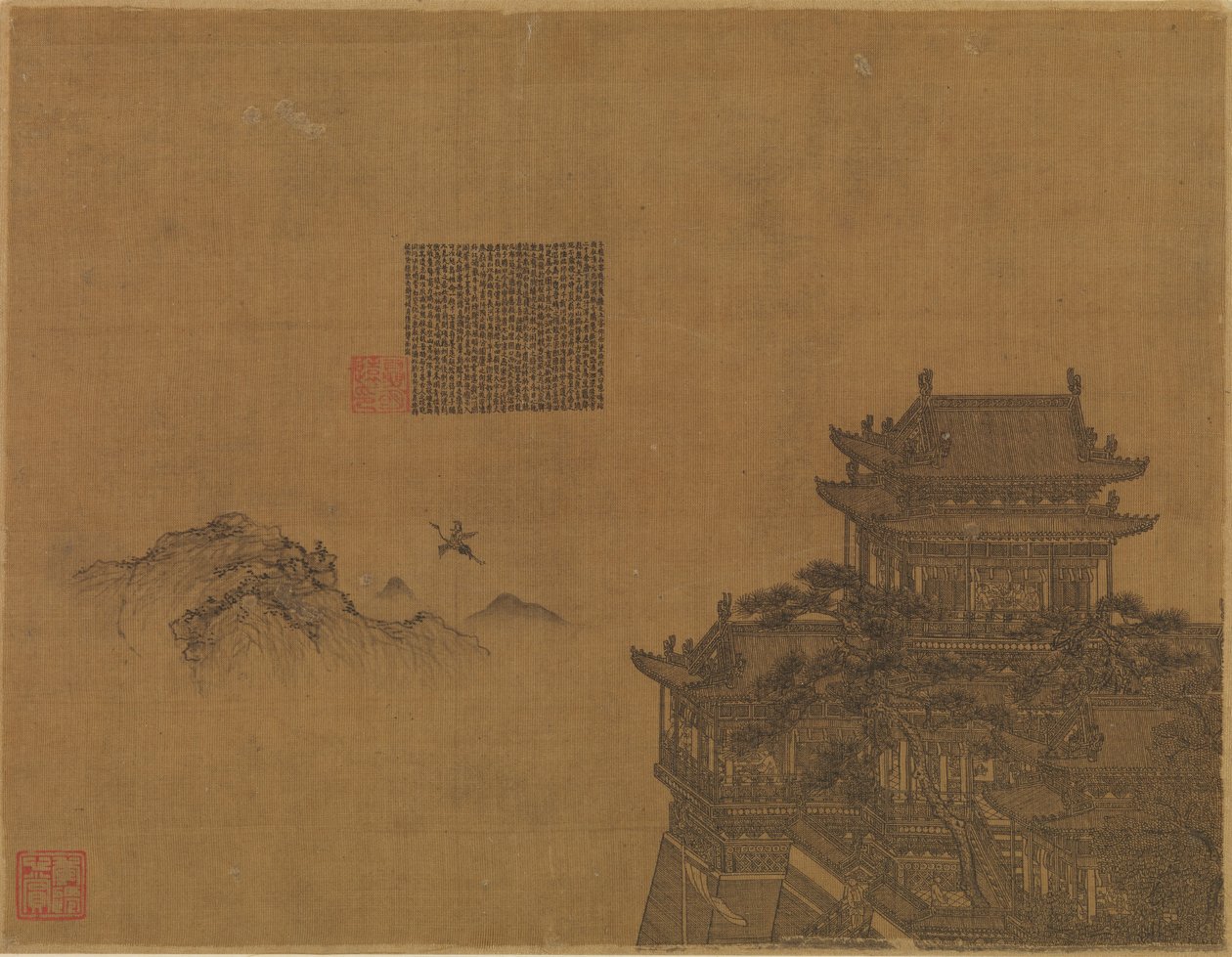 Den gule paviljongen, ca. 1350. av Xia Yong