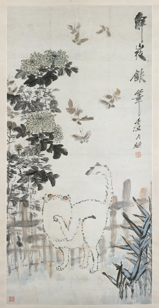 Katt og sommerfugl, 1800-tallet. av Xugu
