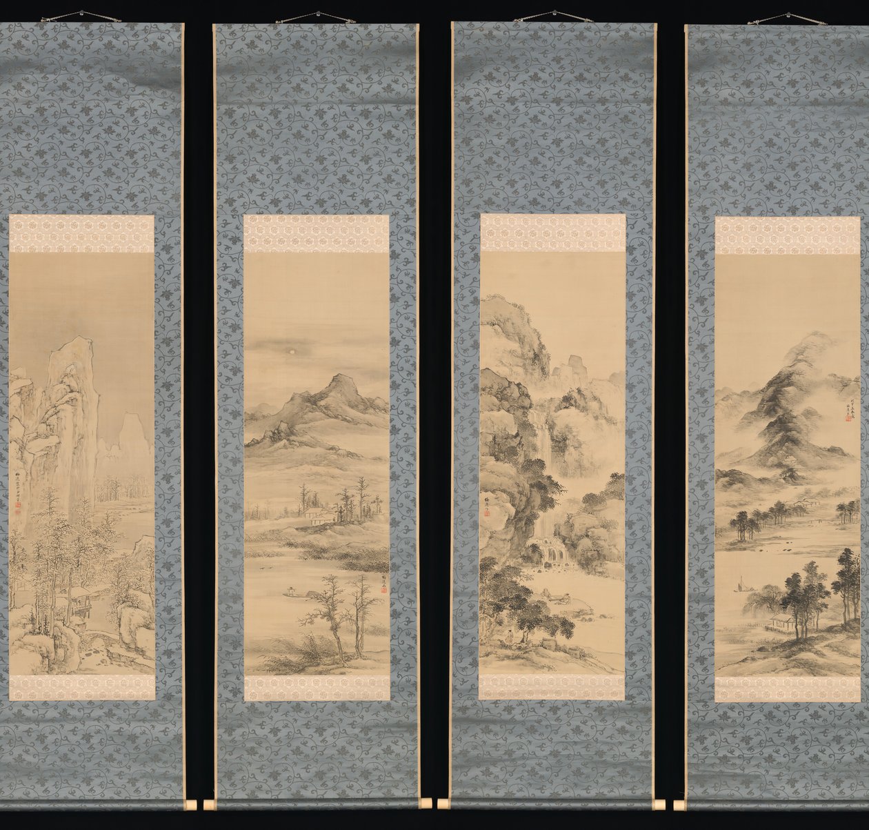 Landskapene til de fire årstidene, 1848. av Yamamoto Baiitsu