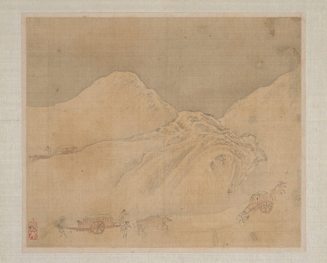 Landskap, datert 1652. av Ye Xin