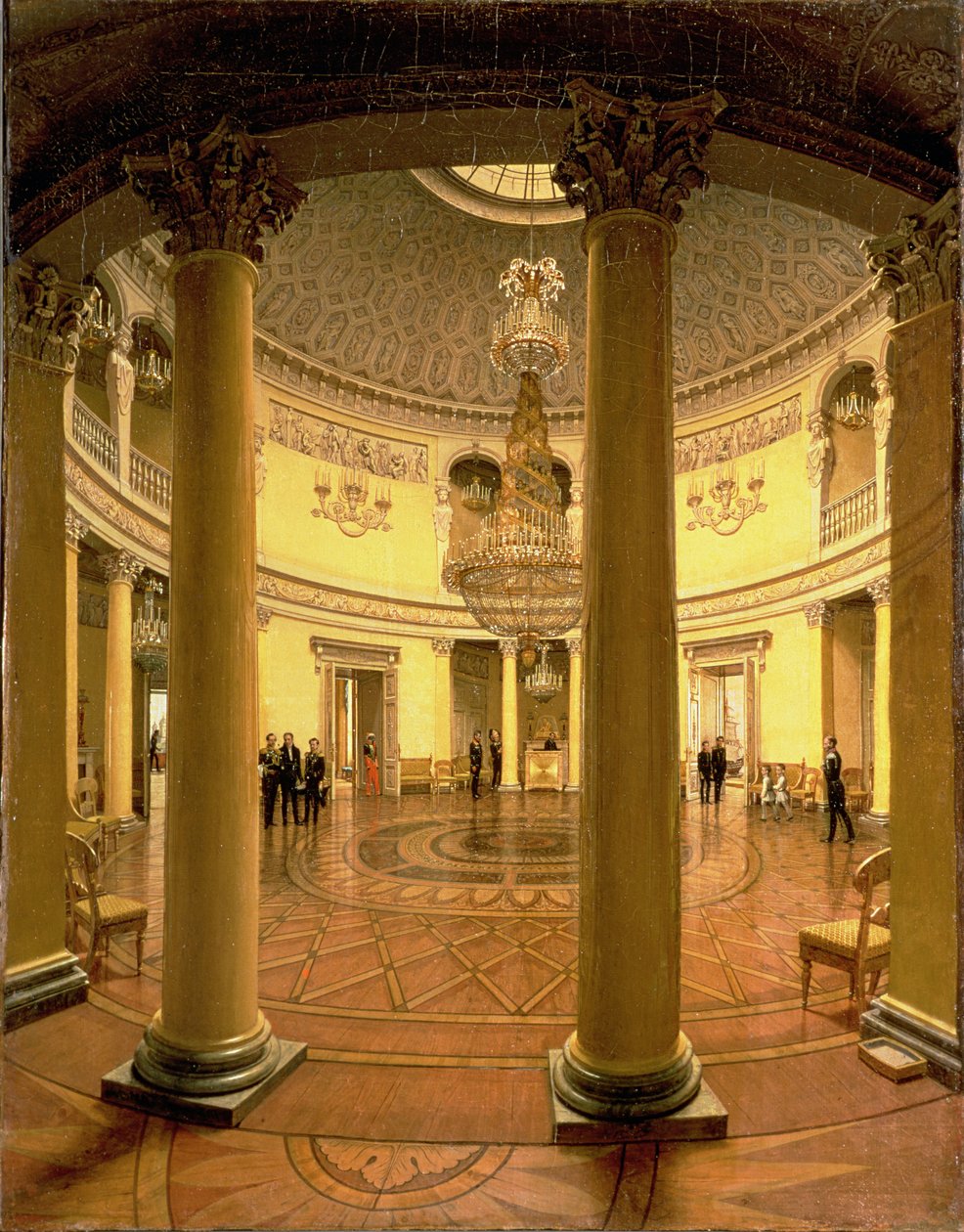 Interiør av Rotunda i Vinterpalasset, 1834 av Yefim Tukharinov