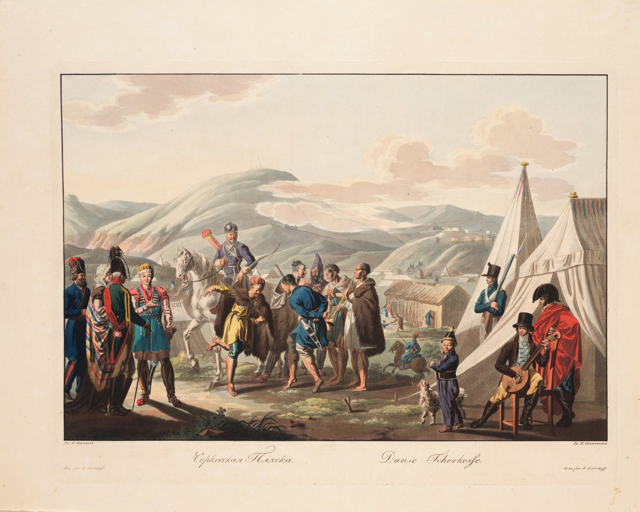 The Circassians danser, 1812 av Yegor Karneyev