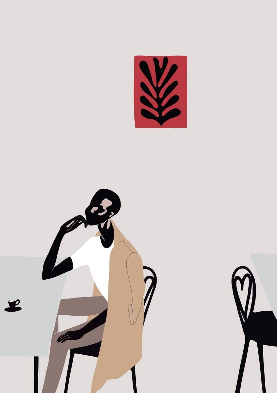 Cafe Scene with Matisse, 2016, (digital) av Yi Xiao Chen