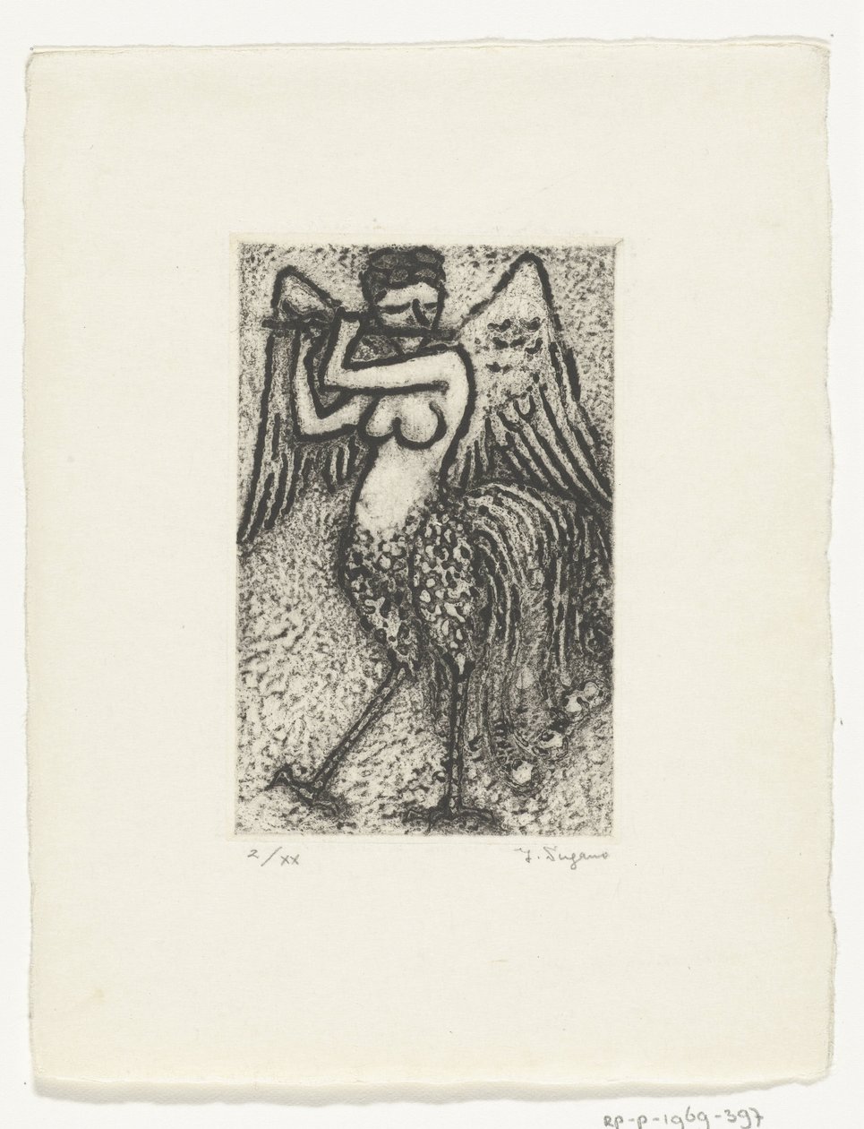 Plystrespillende sirene av Yo Sugano (signed by artist)