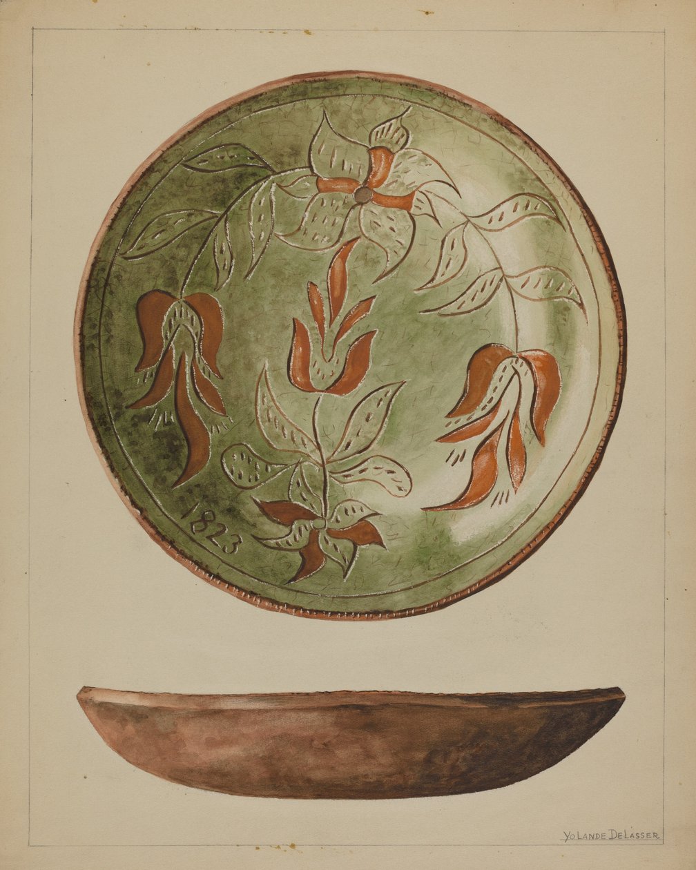 Pa. tysk plate, ca. 1936. av Yolande Delasser