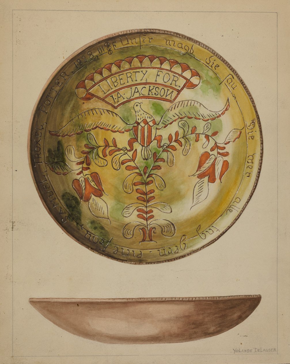 Pa. tysk plate, ca. 1937. av Yolande Delasser
