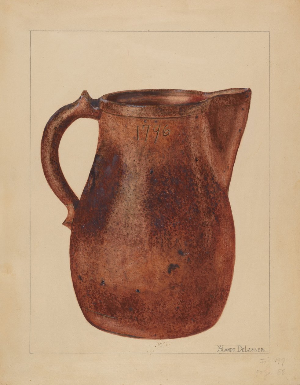 Pitcher, c. 1937. av Yolande Delasser