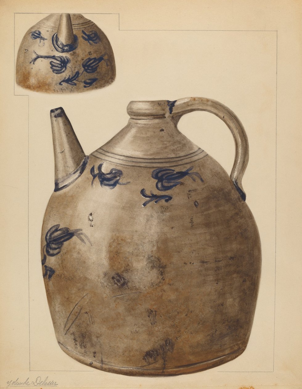Vannkanne, ca. 1937. av Yolande Delasser