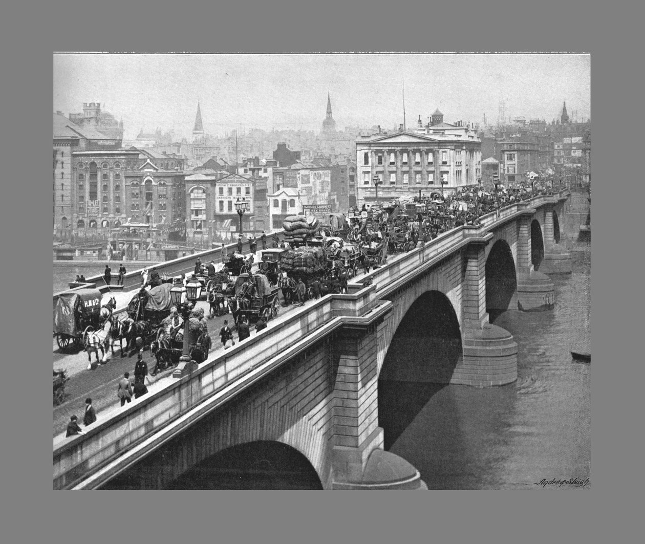 London Bridge, London, C1900 av York and Son