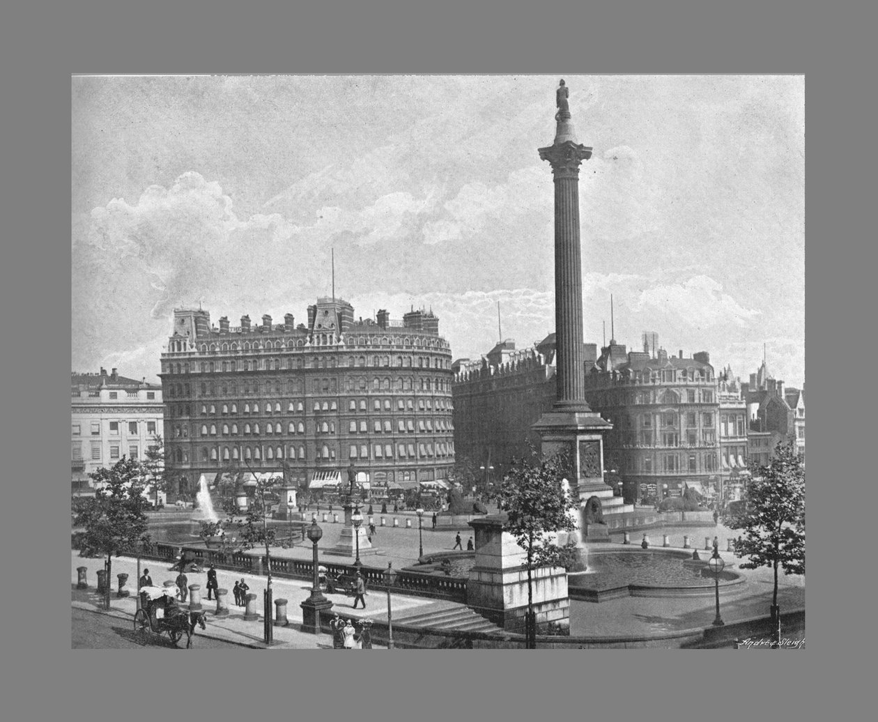 Trafalgar Square, London, ca 1900 av York and Son