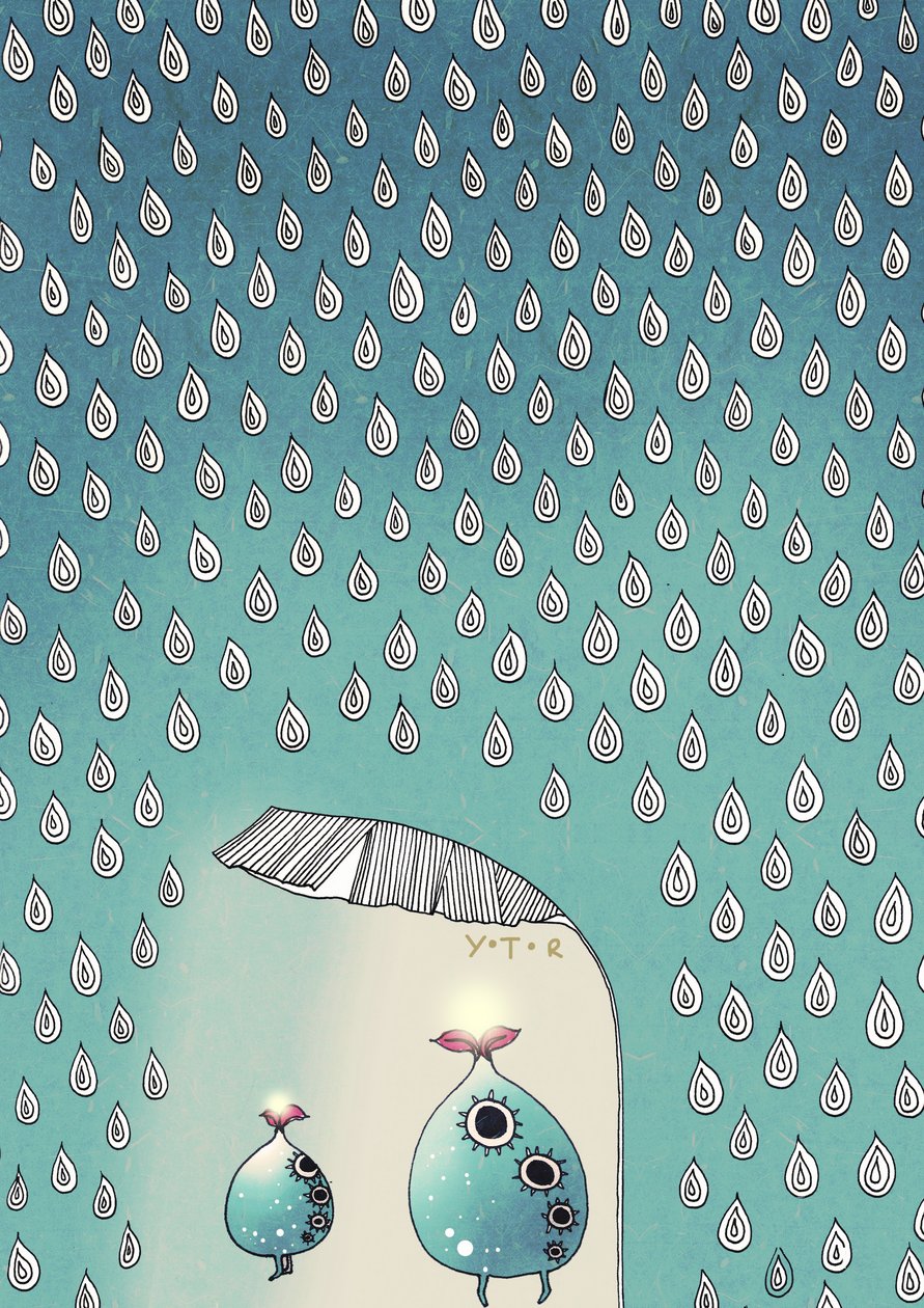 April Shower, 2012 (mix media) av Yoyo Zhao