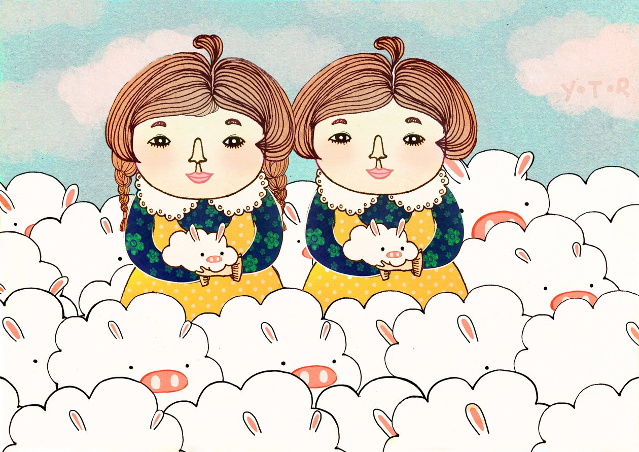 Tvillinger, 2013, (digital) av Yoyo Zhao