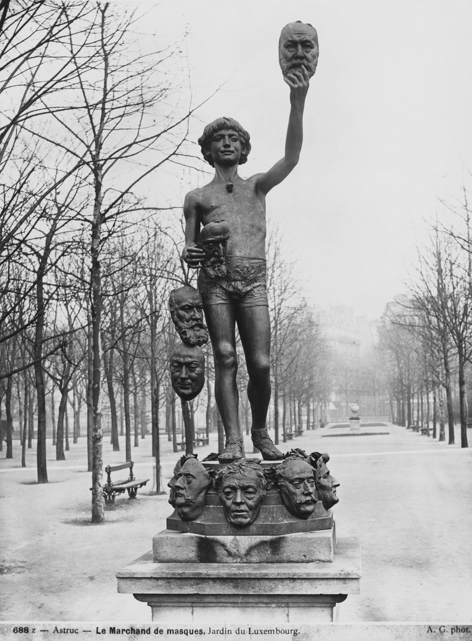 Maskeselgeren, 1883 (bronse) av Zacharie Astruc