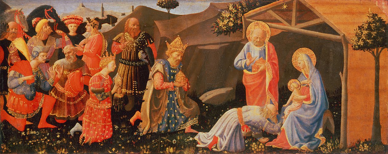 Adoration of the Magi, ca. 1433-4 (eggtempera på tre) av Zanobi di Benedetto Strozzi