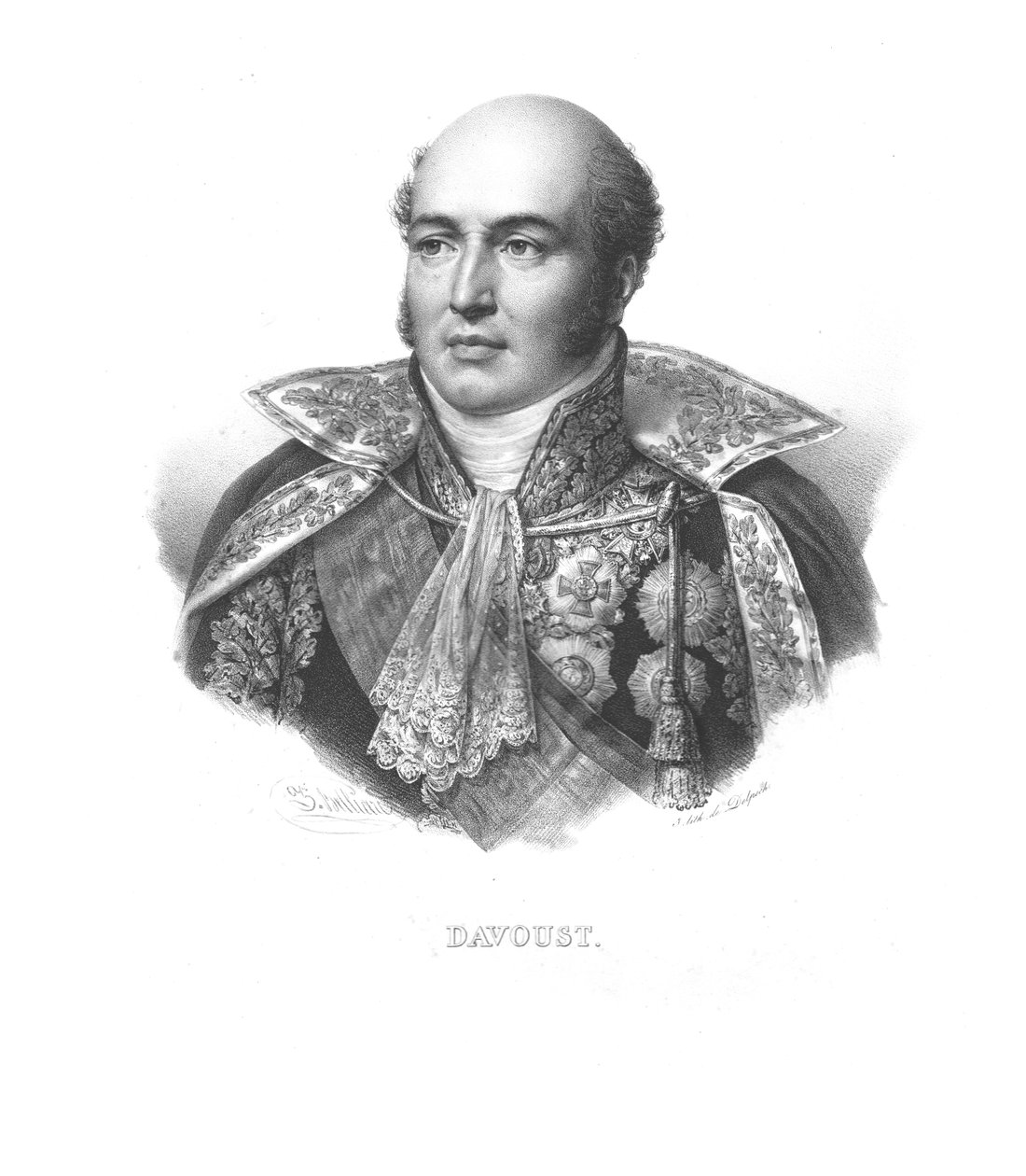 Louis Nicolas dAvout, c1830 av Zephirin Felix Jean Marius Belliard