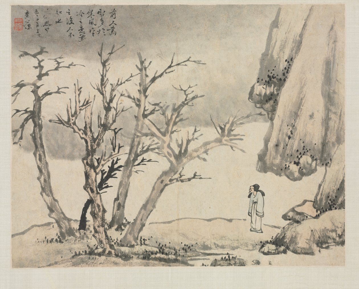 Landskapsalbum i forskjellige stiler: Snowy Landscape av Zha Shibiao