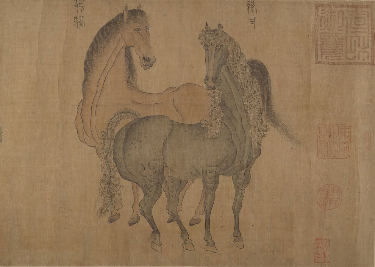 Åtte hester. av Zhao Mengfu