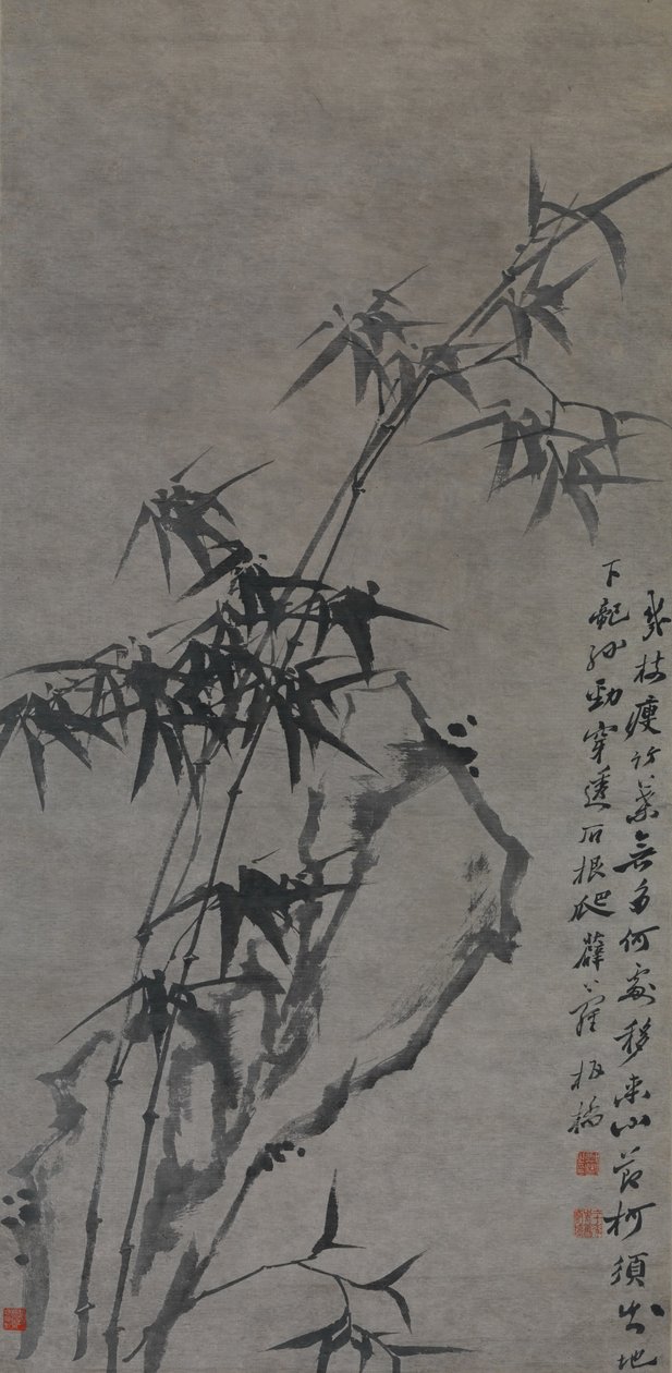 Bambus og stein av Zheng Xie