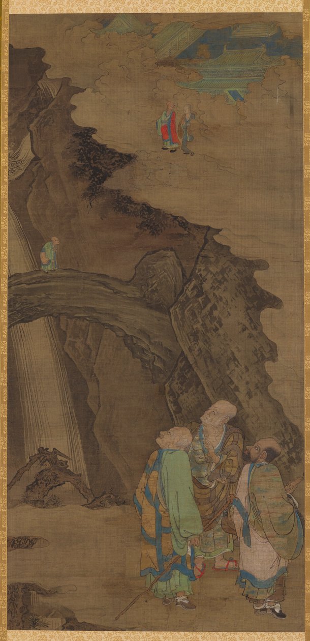 Rock Bridge ved Mount Tiantai, 1178. av Zhou Jichang