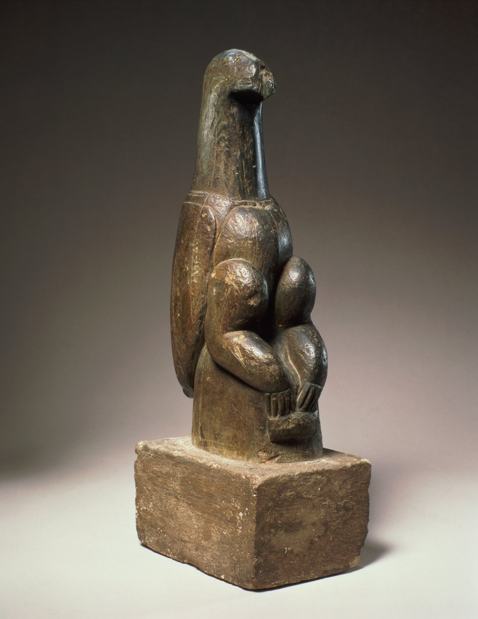 Utskåret klebersteinsfugl, zimbabwisk, 1200-1400-tallet (steatitt) av Zimbabwean