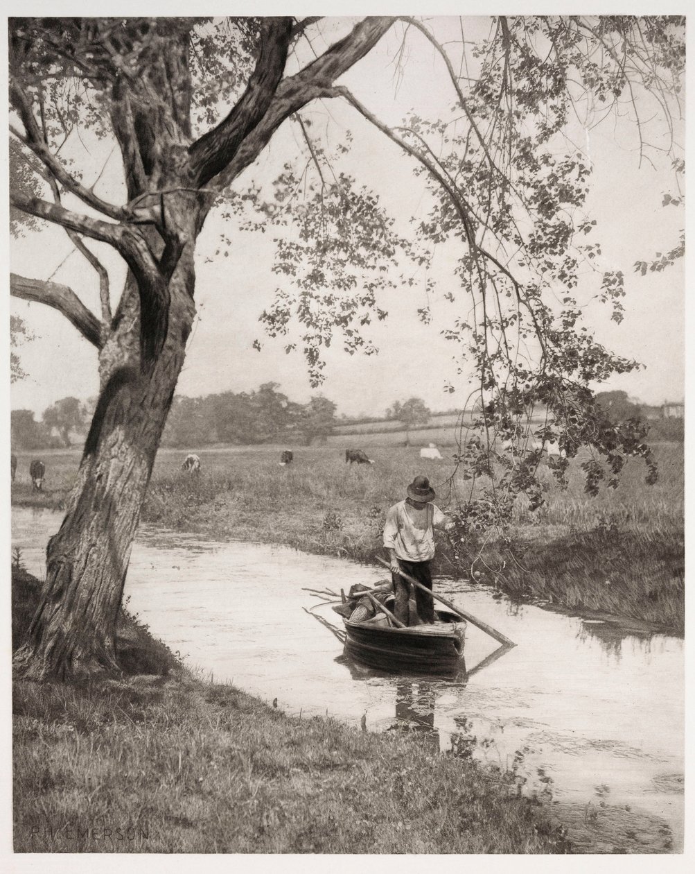 'A Suffolk Dike' (en dike of Suffolk) av Frederick (attr. to) Barnard