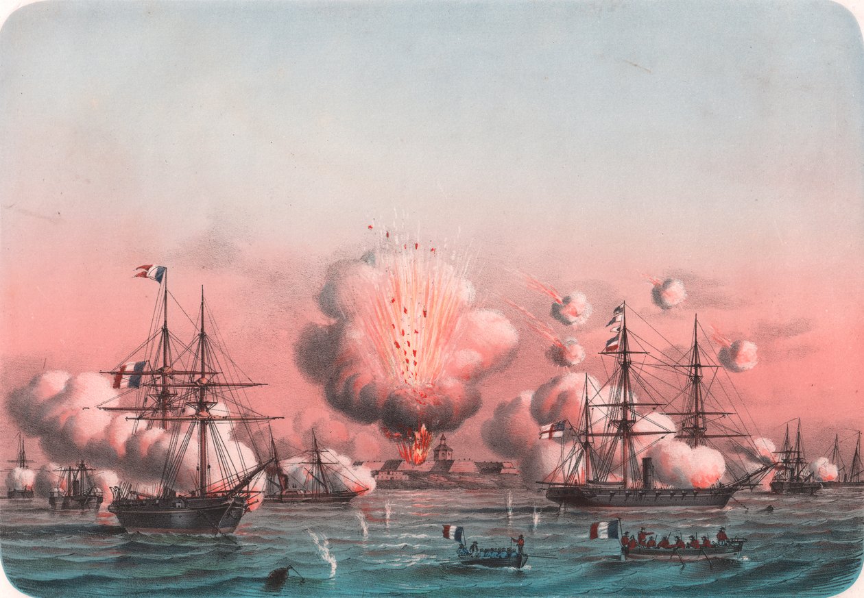 Alliert flåte bombarderer Arabat, 25. mai av William Walcutt