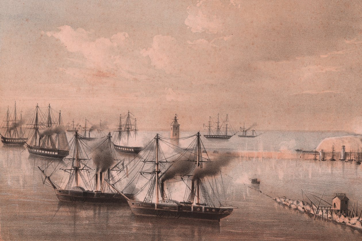 Angrep av flåten mot lanterne, beleiring av Ancona av William Walcutt